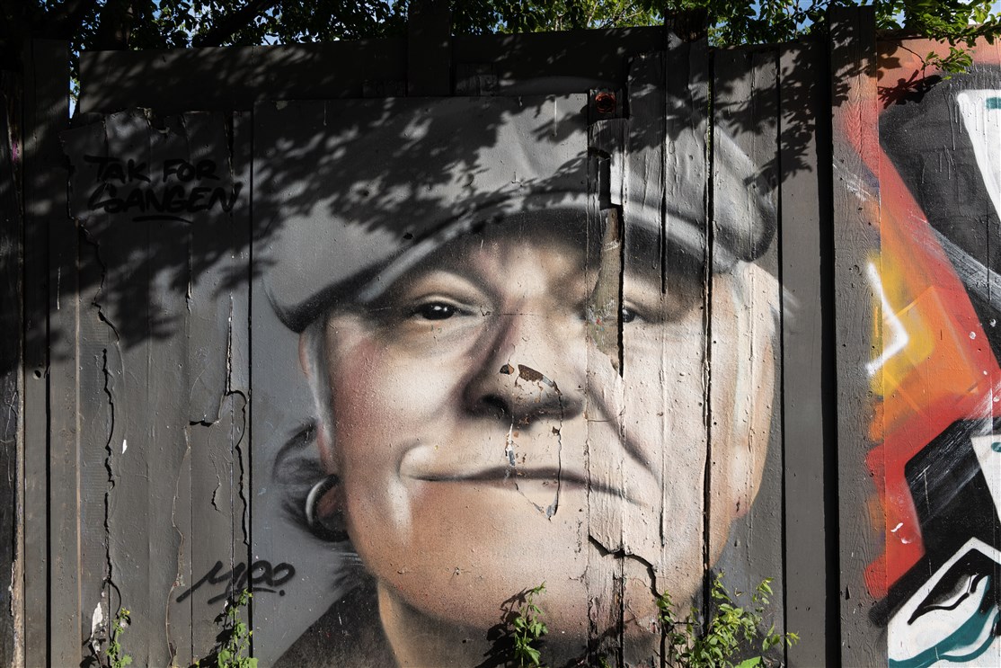 Kim Larsen, plankeværk v. Christiania